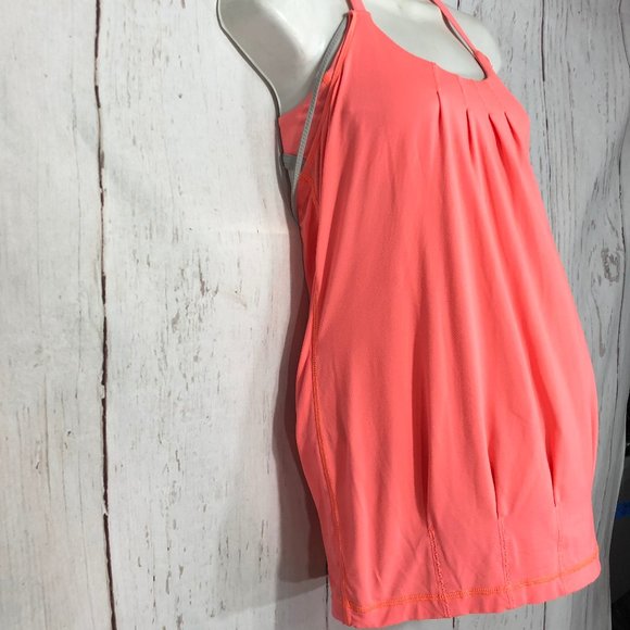LULULEMON NO LIMITS TANK CARROT SIZE 4 - Picture 4 of 10
